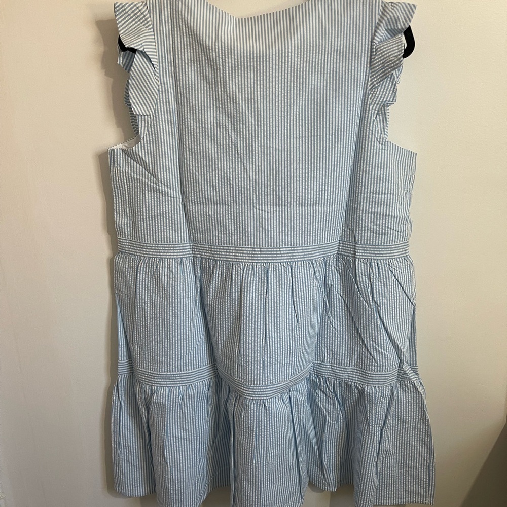 Southern Tide Women’s Evelyn Seersucker Tiered Dress